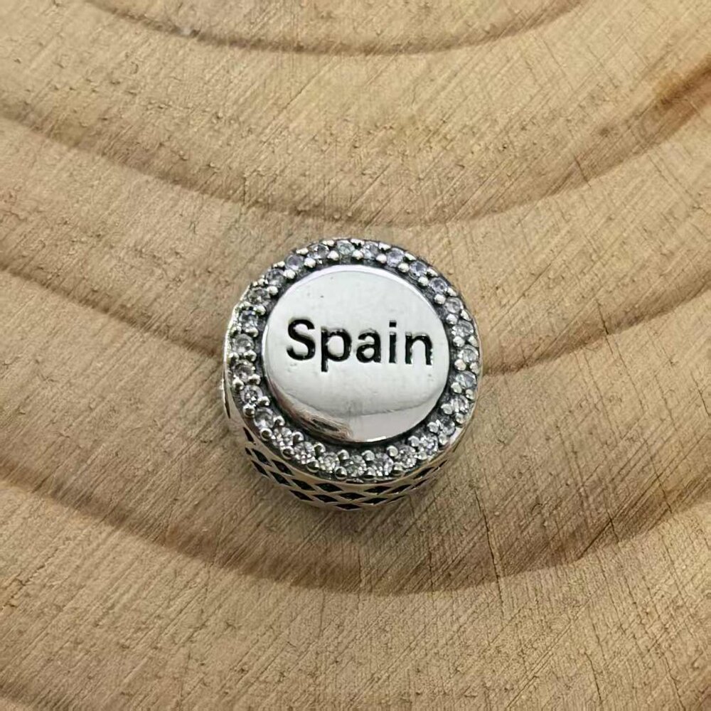 Pandora Spain Flag pendant, S925 Silver Jewelry - Picture 2 of 4